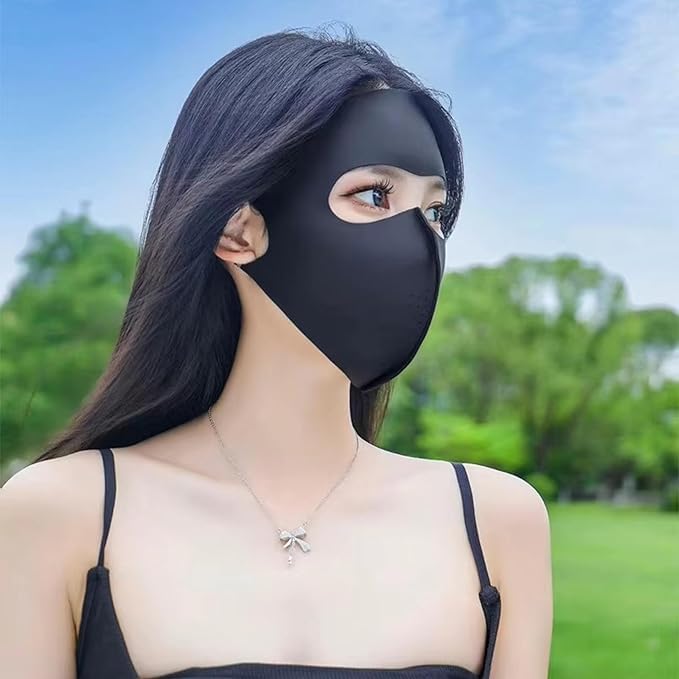 Image of DEAD EYE Full Face Mask for Bike Riding - Black Unisex Rider Mask | Stretchable, Breathable Helmet Face Cover | Dust, Sun Protection Balaclava | Outdoor Sports & Travel Face Shield