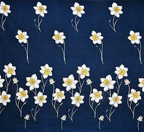 Image of Cotton Feel Glace Cotton Elastic Fitted Printed King Size Double Bed Bedsheet with 2 Pillow Cover(72 inchx78 inch,Sun Flower)