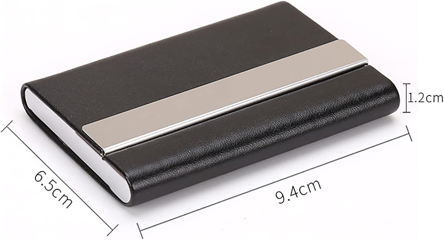 Card Pouch Business Stainless Steel Card Case Business Card Credit Card Case Business Card Holder Card Cases(Black)