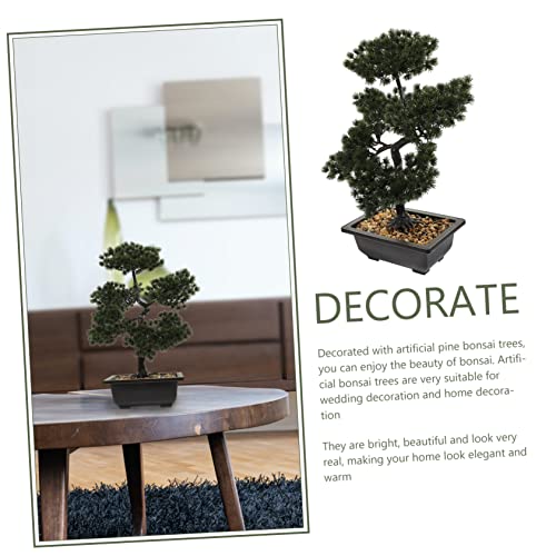 Simulation Welcome Pine House Plants Artificial Outdoor Table Decor Artificial Outdoor Plants Desk Fake Tree Artificial Orchid Flowers Artificial Bonsai Tree Faux Plants For Table #TOP5