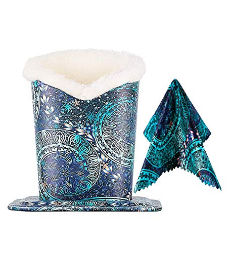 Posher PS01 Plush Lined Eyeglasses Holder Stand Protective Glasses Case for Desks