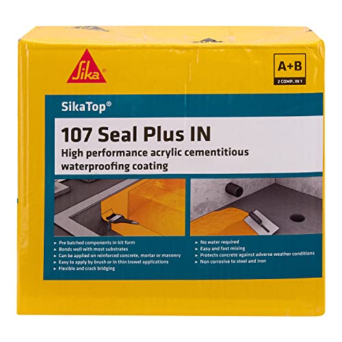 SikaTop 107 Seal Plus IN, High performance liquid waterproofing coating, easy to use, for interior and exterior floors and walls, Kit 7kg (B09J1839JM) Amazon Price History, Amazon Price Tracker