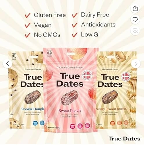 True Dates - Creamy Peanut Butter | natürlich aromatisierte Datteln | Erdnussbutter | 100 g