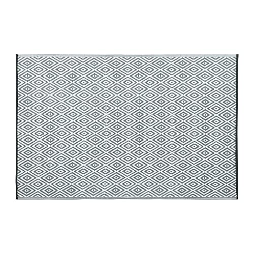 Tapis d'extérieur géométrique diamant plastique tissé haut de gamme - 5