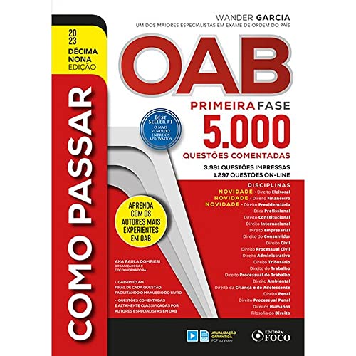 Como Passar na OAB - 1ª Fase - 5.000 Questões Comentadas - 19 ª Ed - 2023