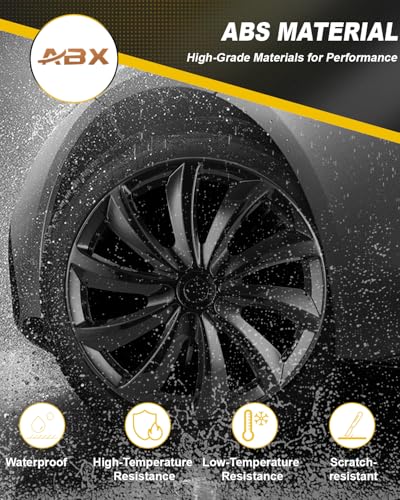 Image of ABX Hubcaps,15 inch hubcaps Set of 4, Wheel Rim Cover ABS Material, Snap On Car Truck SUV Replacement, for Toyota Camry Nissan Mazda etc