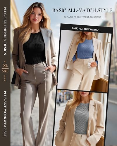 3 Pack Plus Size Thermal Shirts for Women Long Sleeve Ribbed Knit Underwear Tops Base Layer Tee2