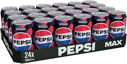 Pepsi Max Cherry – Maximum Cherry, No Sugar – 24 x 330ml cans