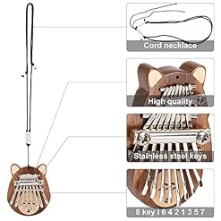 Veenewy Kalimba 8 Thumb Plan, Thumb Plan, Portable Wood Finger Piano Marimba Kalimba Instrument de Musique pour… - Les Beatles, Paul McCartney, John Lennon, RIngo Starr, George Harrison Veenewy Kalimba 8 Thumb Plan, Thumb Plan, Portable Wood Finger Piano Marimba Kalimba Instrument de Musique pour… – Image 3