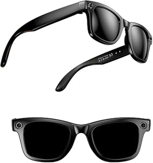 articulo Korons Gafas Inteligentes con AI Y Cámara HD: Llamadas, Auriculares Bluetooth, Grabación, Reconocimiento De Fotos, Traductor. Gafas De Sol para Viajes (Gafas de Sol)