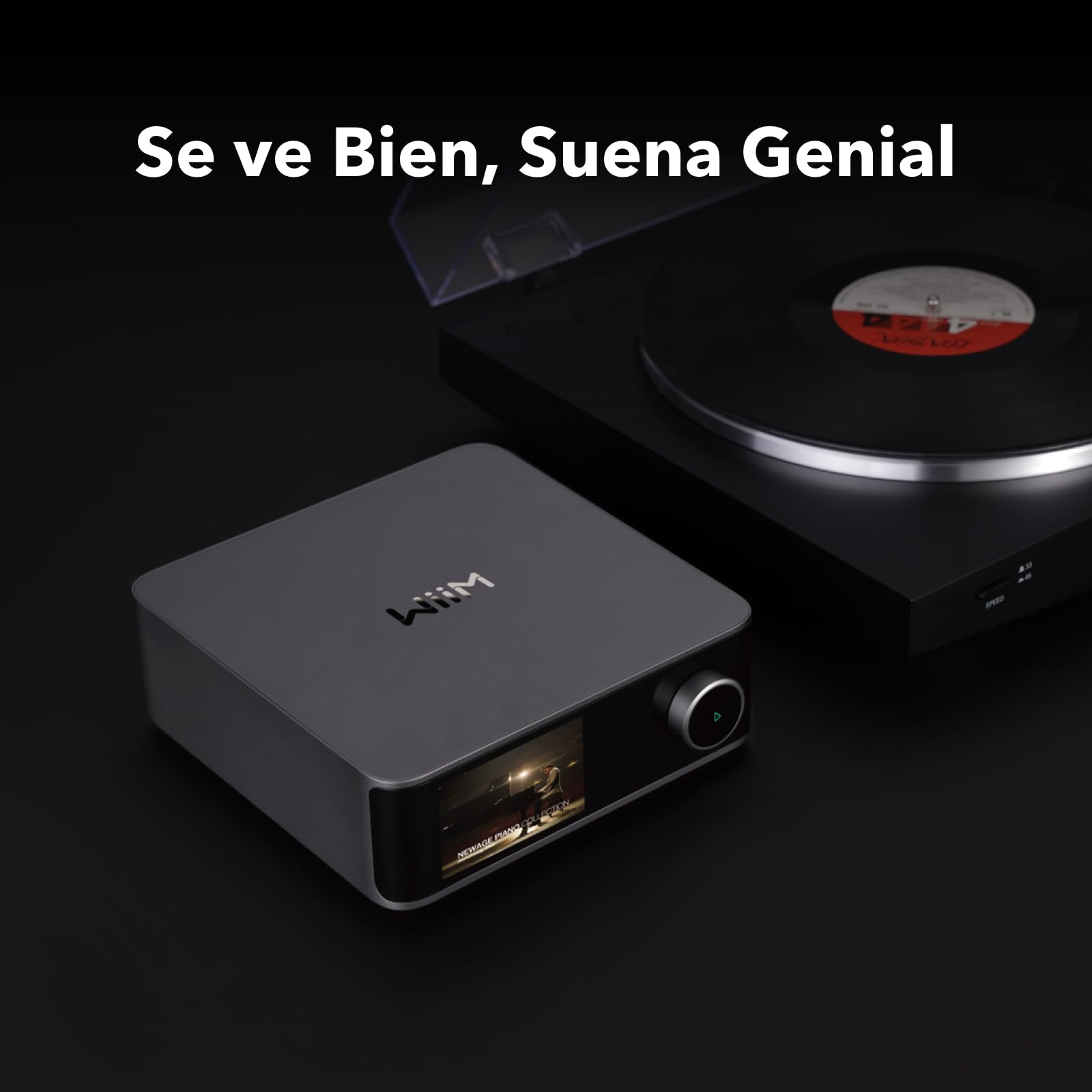 WiiM Ultra Music Streamer, Preamplificador Digital, Pantalla táctil 3,5", Compatible con Google Cast, Alexa, Reproduce Spotify, Amazon Music, Tidal, HDMI ARC, Entrada Phono, Salida Auriculares, Gris