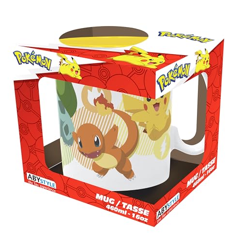 POKEMON- Mug - 460 ml - Pikachu and starters - subli - box