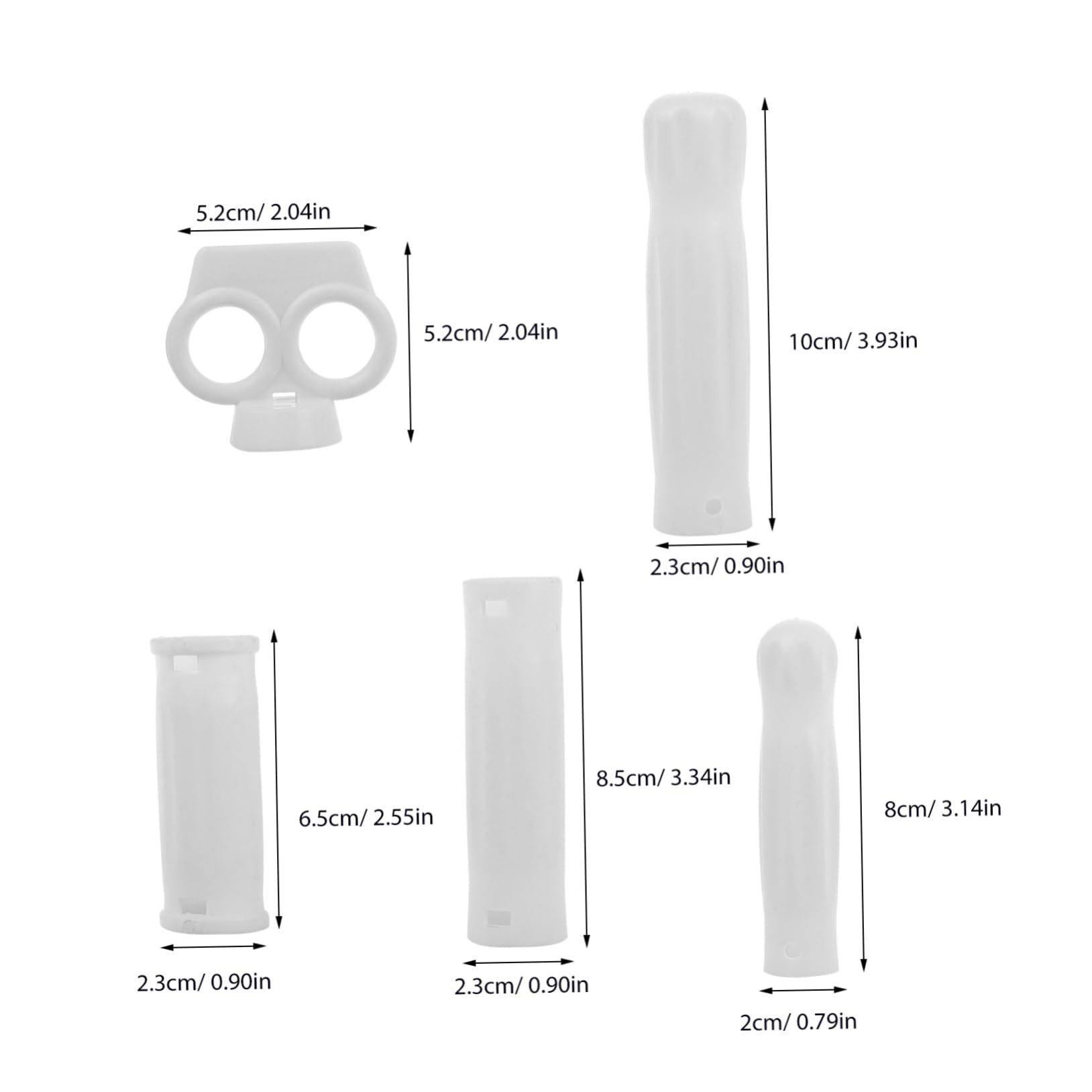 BESPORTBLE Replacement Handles for Cheer Poms 25pcs Plastic Handles Roller Skate Dance Flower Ball