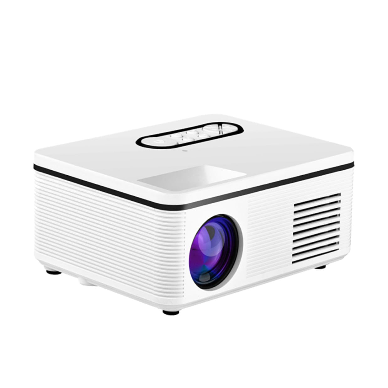 Mini projecteur LED portable KOMBIUDA blanc pour cinéma maison compact - 8