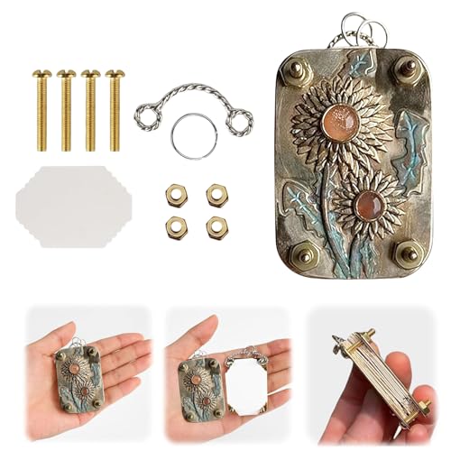 LUMOOM Mikro Blumenpresse, Metall Blumenpresse, Pflanzenpresse, Kreative Miniatur-Pflanzenpresse, Blume Werkzeug, Blumenpflanzen Erhaltungs Set (E)