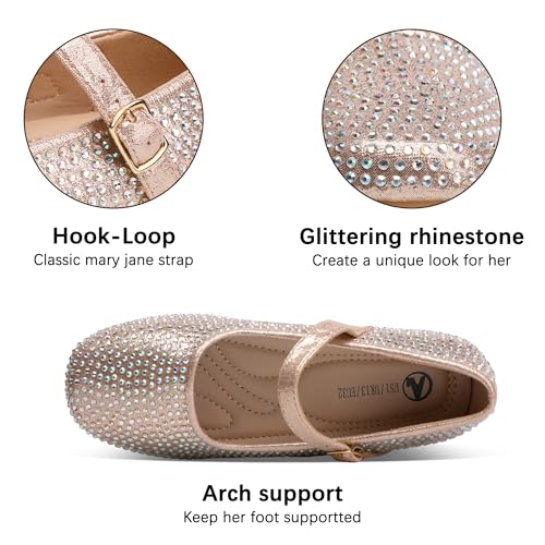 shoeslocker Girl Dress Shoes-Little Girl Mary Jane Shoes Wedding Party Casual Soft Walking3