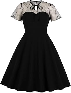 Women's Vintage Polka Dot 1950s Audrey Retro Rockabilly Prom Dress 50's ...