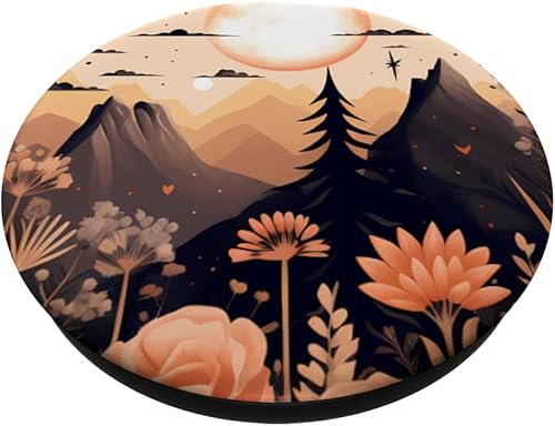 Miniatura 2 de Flower Mountain - PopSockets con diseño de estilo bohemio y estético PopGrip intercambiable
