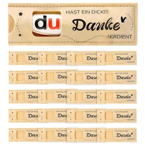 Danke Schokolade, 20 Stück Dankeschön Geschenke, Faltbare Schokoladentaschen, Kleines Dankeschön Geschenk, Perfekt Als Mitarbeiter Geschenk Oder Duplo Geschenk