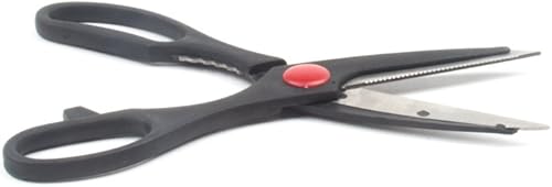 Miniatura 3 de Fox Run Tijeras de cocina con abrebotellas, 0.5 x 3 x 8.25 pulgadas, color negro