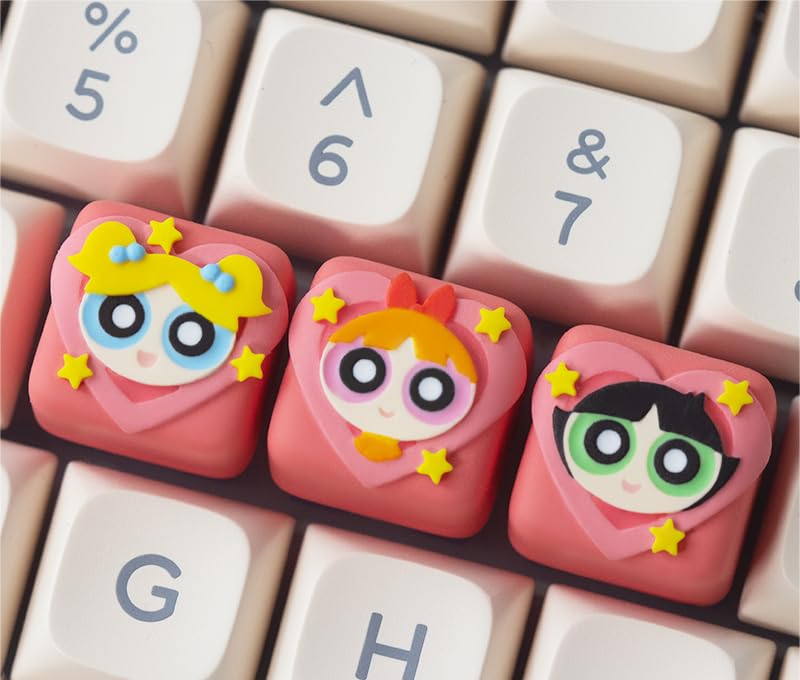 【7個セット】パワーパフガールズ キーボードキャップ キーキャップ 6種類＋1つ 単品販売)『パワーパフガールズ』キーキャップ – SOOTANG HOBBY