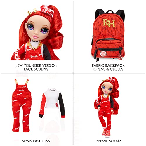 Rainbow High Jr High Ruby Anderson- 9-Inch Red Fashion Doll With Accessories- Open And Closes Backpack, Great Gift For Kids 6-12 Years Old And Collectors #TOP4
