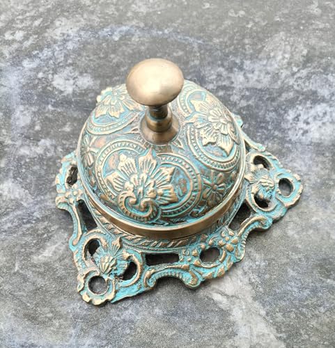 Vintage Brass Counter Bell for Hotel Reception and Home Décor - Nautical Inspired Decorative Tabletop Accessory - Image 5