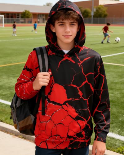 Image of Lovekider Boys Hoodie Kids 3D Print Graphic Pullover Sweatshirt 6-16 Years