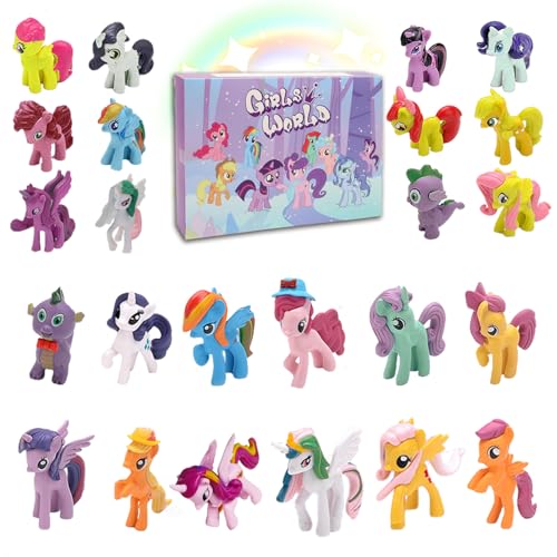 Ponys Adventskalender, adventskalender Unicorn, Einhorn Blindbox Adventskalender, Weihnachten Halloween Countdown Kalender, für Jungen und Mädchen Weihnachtsgeschenke