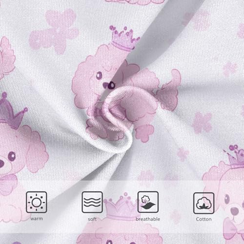 Wusikd Cute Pink Crowns Girls' Underwear Cotton Bows Girls Briefs Soft Toddler Underwear 2T3