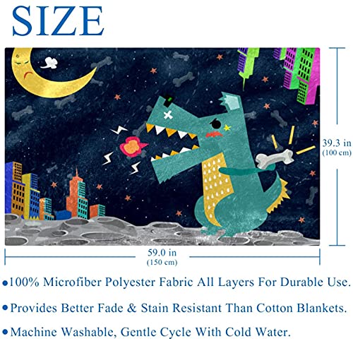 Couverture dinosaures chaude et ultra douce en microfibres de qualité - 6