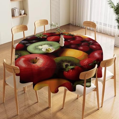 Nappe ronde 177,8 cm imperméable et lavable pour table de cuisine