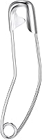 TSHD 100 Pack Curved Safety Pins 1.5 Inch Size 2 - Stainless Steel Quilting Sewing Basting Pins