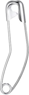 TSHD 100 Pack Curved Safety Pins 1.5 Inch Size 2 - Stainless Steel Quilting Sewing Basting Pins