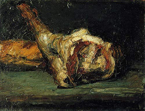 Peintures nature morte pain et gigot d'agneau Cézanne, le cadeau idéal pour passionnés d'art