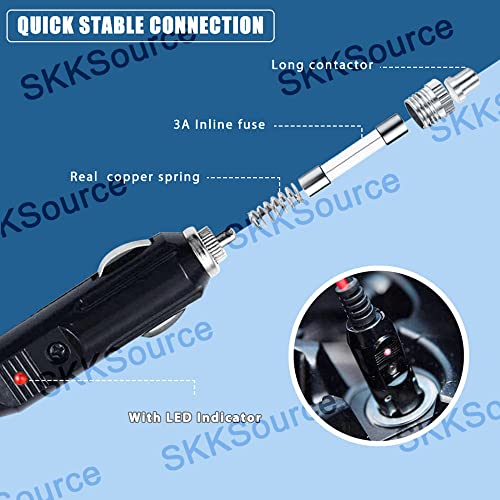 SKKSource Car 12V DC Adapter Compatible with Uniden Scanner BC-70XLT BC-80XLT BC-120 XLT BC-220XLT