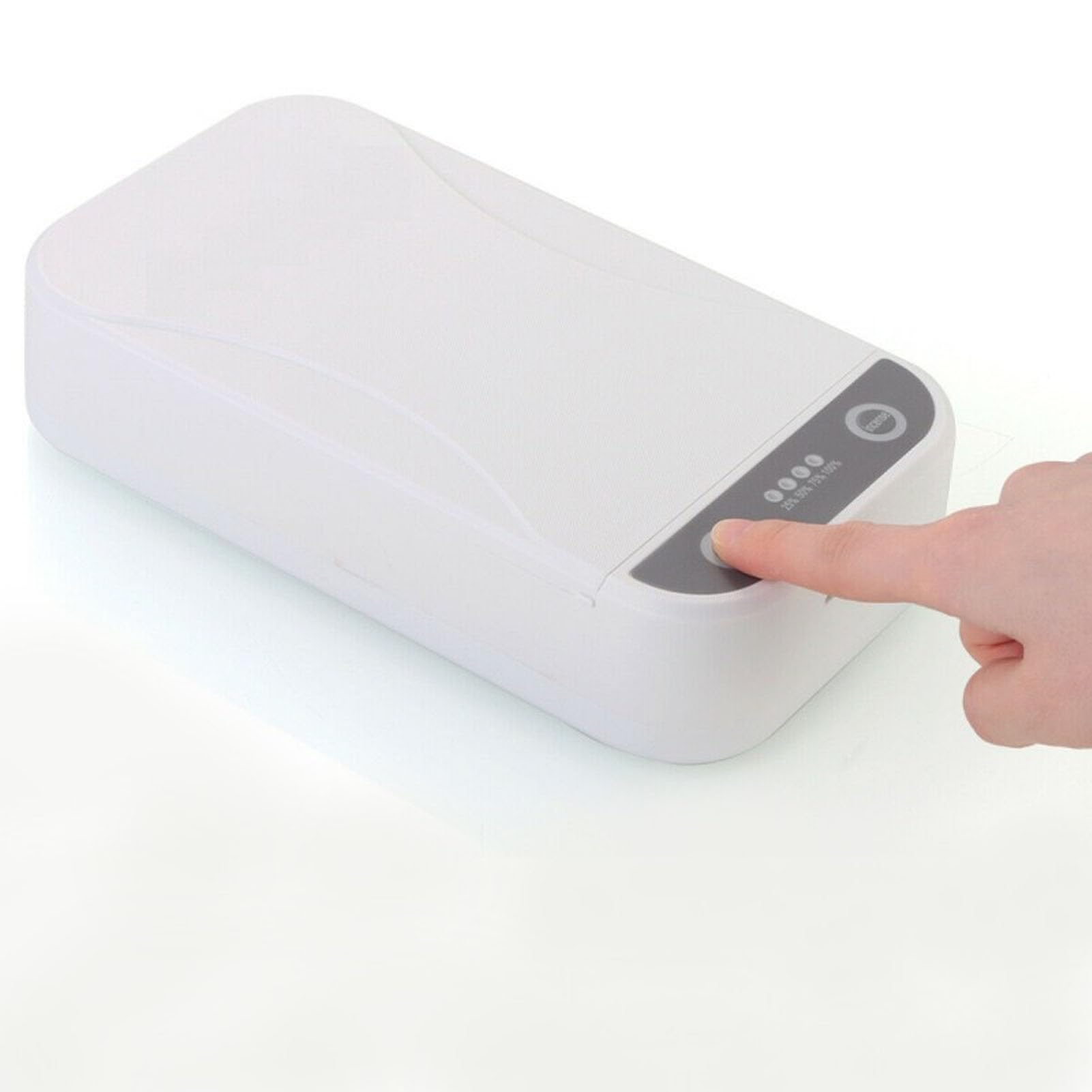 aqxreight Caja Limpiadora Desinfectante Portátil para Teléfonos Joyas Relojes y Llaves Máquina de Limpieza con Tecnología C Recargable por USB Ideal para Casa Oficina y Viajes