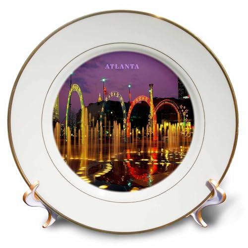 3dRose cp_61947_1 Olympic Park Atlanta Georgia-Porcelain Plate, 8-Inch