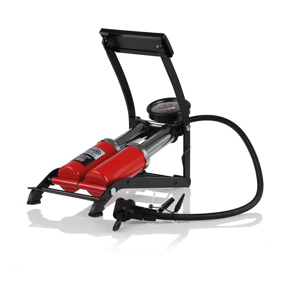 HEYNER 22500N PedalMax Pro Premium 2 Cylinder Foot Pump with Pressure Gauge Sports, Fitness & Outdoors
