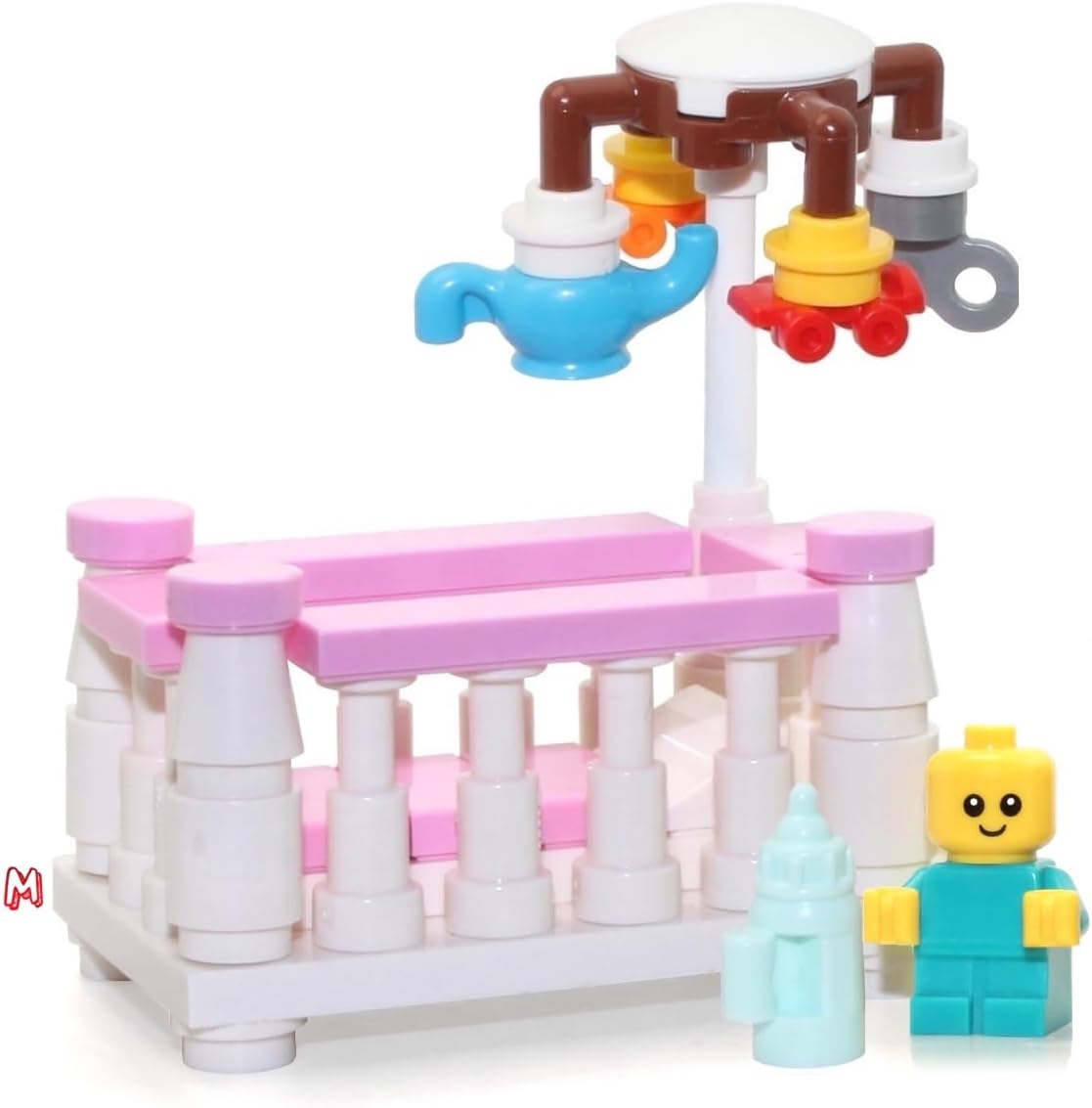LEGOBaby MiniFigure in Girl Crib (with Spinning Mobile) Very Cute
