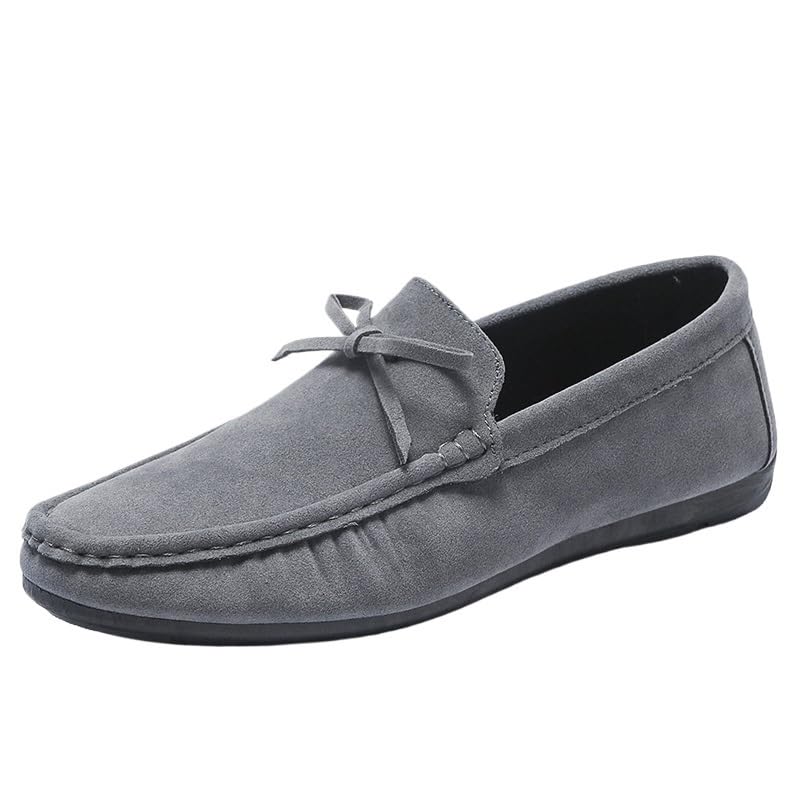 Men's Party Loafers Shoes Suede Vamp Comfor Solid Color Round Toe Non Slip Anti-Slip Shoe for Office Party Wedding Slip On
