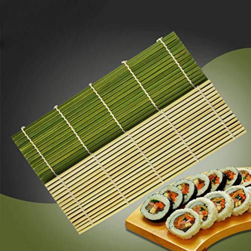 Tapete de bambu para sushi da HEMOTON com rolo de sushi, ferramenta para fazer sushi, verde, para ca