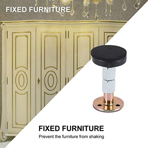 Homoyoyo Estabilizador de estrutura de cama ajustável de 4 peças, fixador de cabeceira de metal para