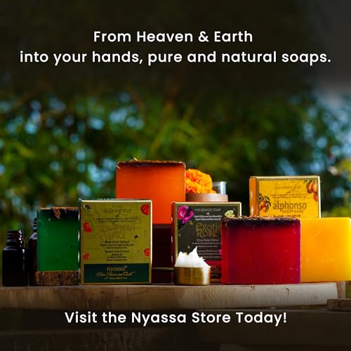 Image of Nyassa Handmade Soap Pack of 3 x 75g - Mountain Musk 75g, with honeysuckle extract, Vitamin E & Argan Oil | Musky Scent, Skin Firming, Natural Glow | Deep Moisturizer, Natural Cleanser