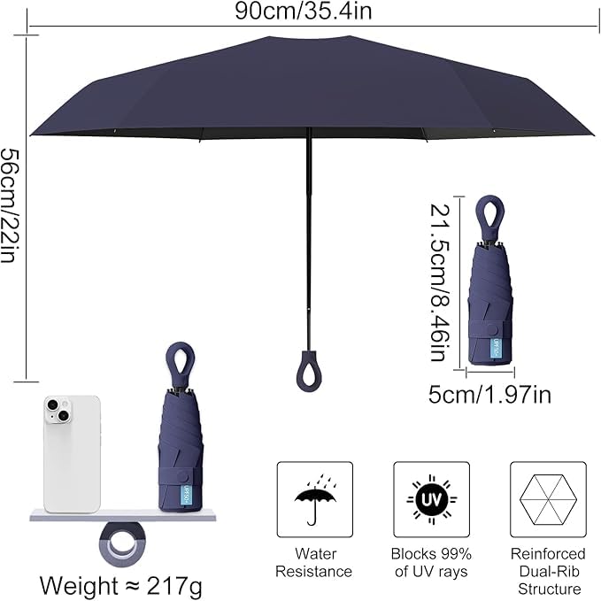 Image of Umbrella for Women | Umbrellas for Men | UV Coated 3 Fold Umbrella for Rain with Auto Open and Close Small Printed Folding Travel-Foldable Windshield