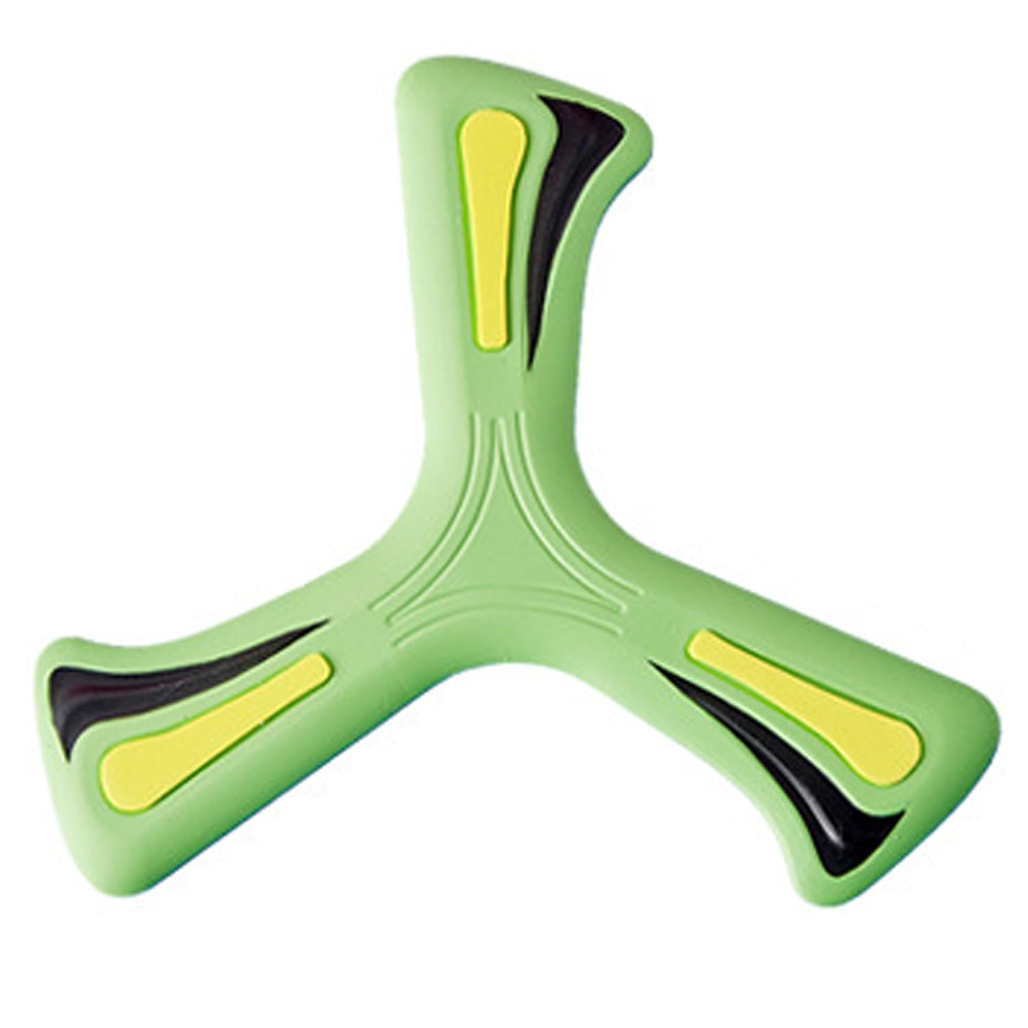 GGEROU Returning Boomerang for Kids - Sports Soft Foam and Light Boomerang - Soft Safe Outdoor Game Play with Friends, Kids, Family - Easy to Throw Cross Boomerang for Beginners, Age 5+ (Green)