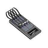Solar Energy Power Station 200000mAh with Built-in Charging Cables and LED Lamp(80000 Black)
