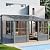 EROMMY 10' x 12' Sunroom, Aluminum Frame Wall Mounted Gazebo Solarium with Polycarbonate Roof & Drainage Gutters, Permanent Lean-to Sun Room with 3 Lockable PC Doors for Garden, Patio, Grey