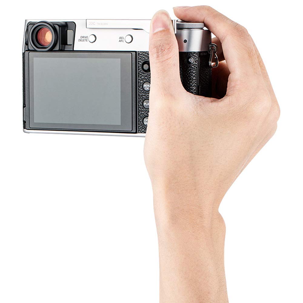 JJC Griffe pour Appareil Photo Fujifilm Fuji X100VI X100V, X100F et X-E4 X-E3, Prise en Main Plus équilibrée et Plus Pratique – Argent