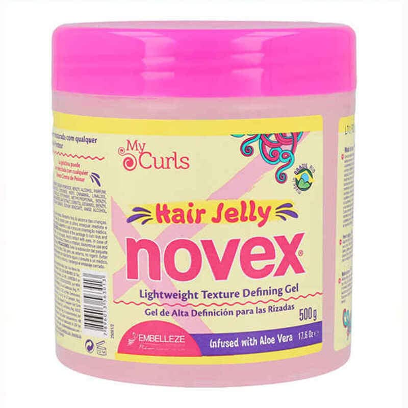 NOVEX My Curls Super Fixing Jelly 500g/17.6oz Infused with Pure 100% Natural Aloe Vera & D-Panthenol - Suitable for ALL Curl Types and Textures